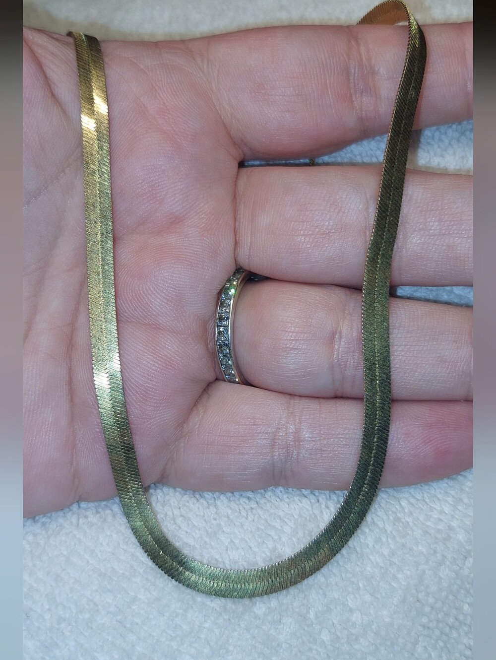 Monet Gold-Tone Herringbone Necklace
